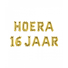 Folieballon Kit  Goud / Hoera 16 Jaar