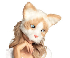 Half Masker / Pluche Kat/Poes