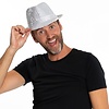 Disco Hoed Zilver Pailletten