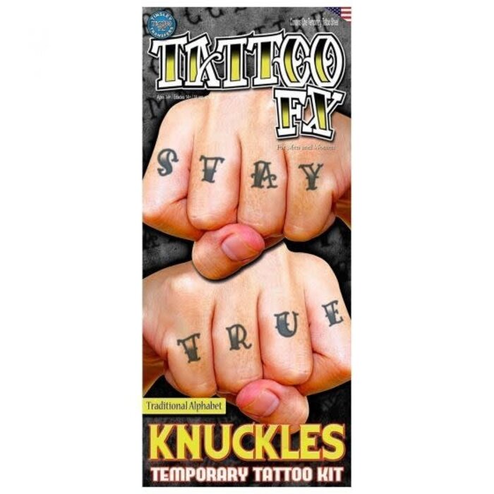 Tattoo Set Knuckles / Alfabet