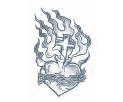 Tattoo Set Burning Heart