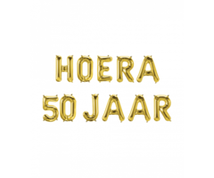 Folieballon Kit  Goud / Hoera 50 Jaar