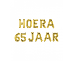 Folieballon Kit  Goud / Hoera 65 Jaar
