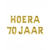 Folieballon Kit  Goud / Hoera 70 Jaar
