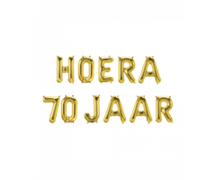 Folieballon Kit  Goud / Hoera 70 Jaar