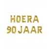 Folieballon Kit  Goud / Hoera 90 Jaar