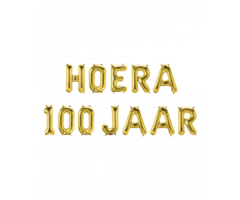Folieballon Kit  Goud / Hoera 100 Jaar