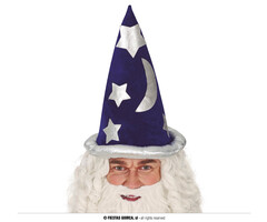 Velvet Tovenaarshoed Blauw