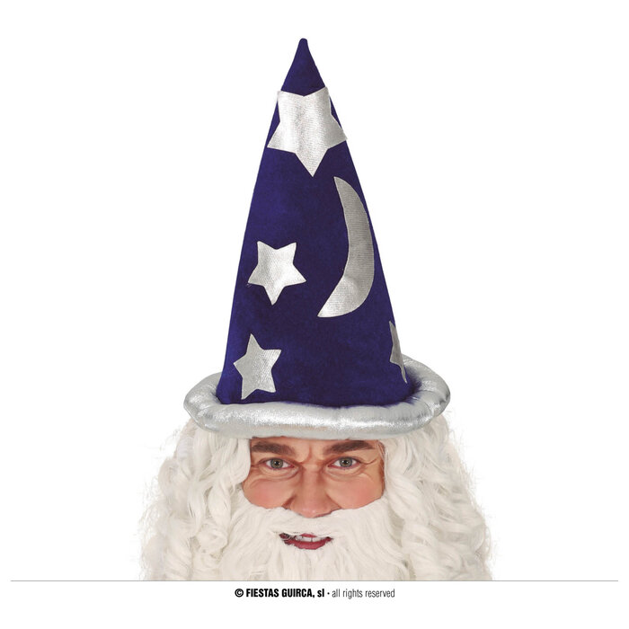 Velvet Tovenaarshoed Blauw