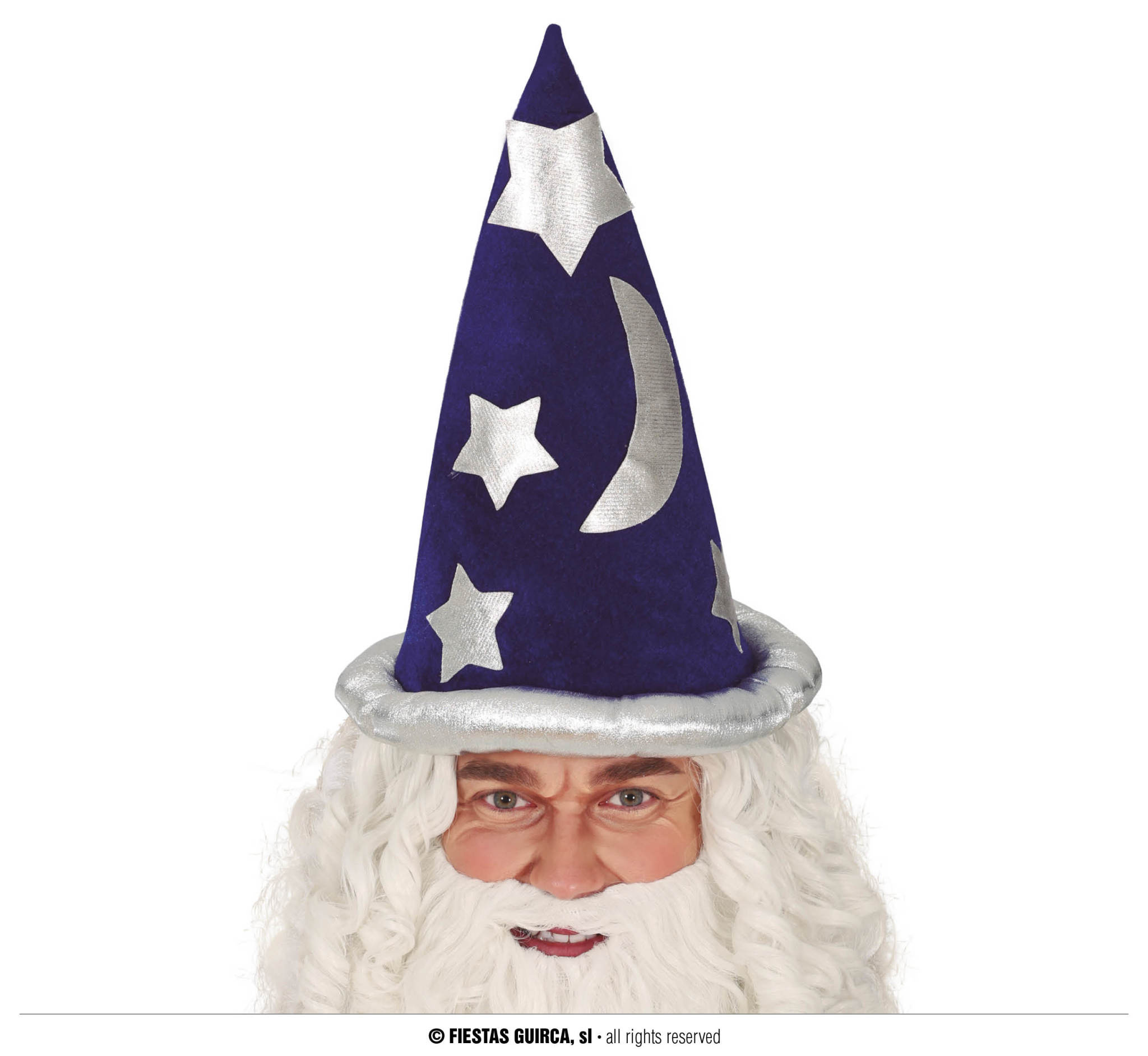 Velvet Tovenaarshoed Blauw