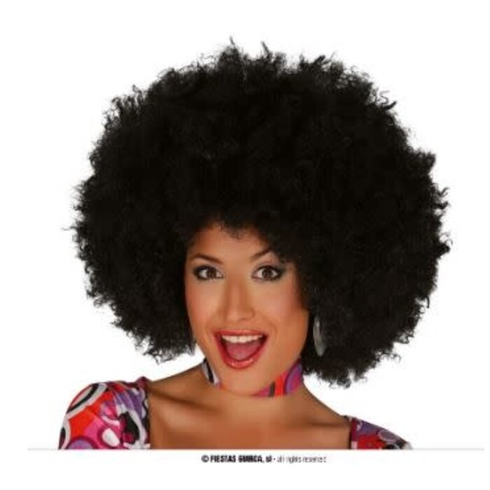 Pruik Afro Krullen / Zwart