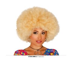 Pruik Afro Krullen / Blond