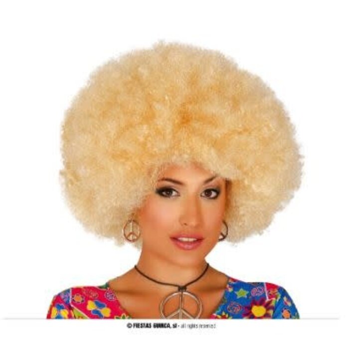 Pruik Afro Krullen / Blond
