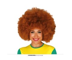 Pruik Afro Krullen / Bruin