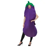 Aubergine Emoji Kostuum / One Size