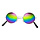 Spiegelglas Rainbow Hippie Bril