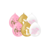 First Birthday Ballonnen  6 Stuks / Meisje
