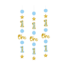 First One Birthday Plafondhangers 3 Stuks / Jongen