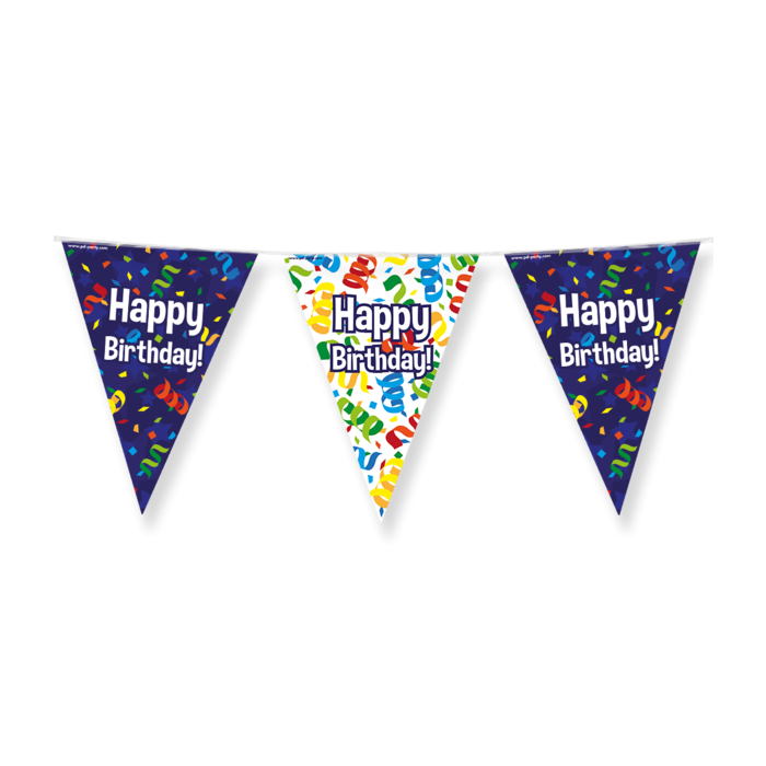 Vlaggenlijn Happy Birthday Colorfull / 10m