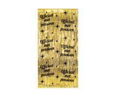 Classy Party Gordijn Goud & Zwart  / Officieel Met Pensioen