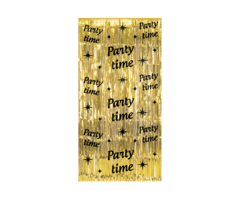 Classy Party Gordijn Goud & Zwart  / Party Time