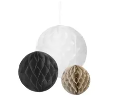 Honeycombs 3- Delig / Black & Gold