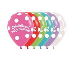 Communie Ballonnen Dots / Per Stuk