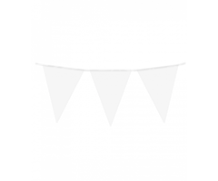 Vlaggenlijn 10m Plastiek / Wit