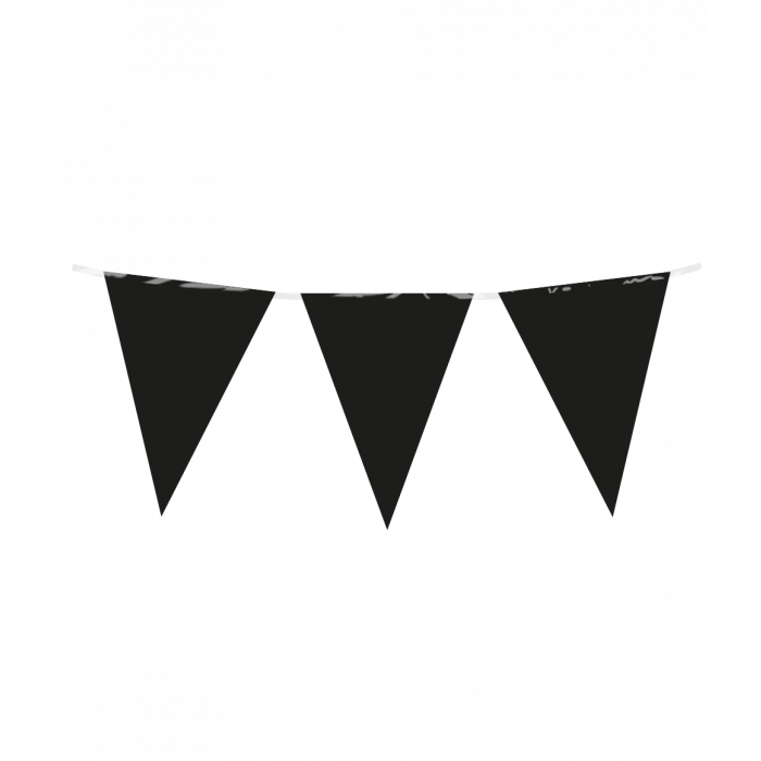 Vlaggenlijn 10m Plastiek / Zwart