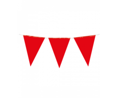 Vlaggenlijn 10m Plastiek / Rood