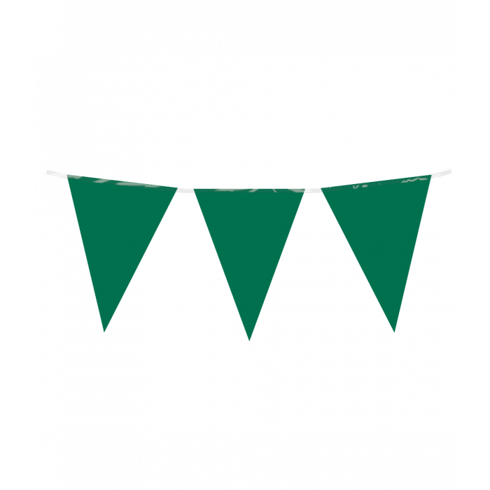 Vlaggenlijn 10m Plastiek /  Donkergroen