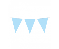 Vlaggenlijn 10m Plastiek /  Lichtblauw