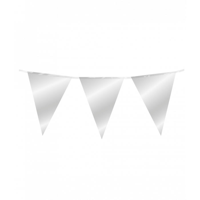 Vlaggenlijn 10m Plastiek /  Glans Zilver