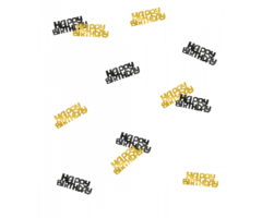 Tafelconfetti  Black/Gold   Happy Birthday