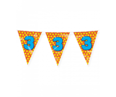 Vlaggenlijn Happy Party Flags 10m / 3 Jaar