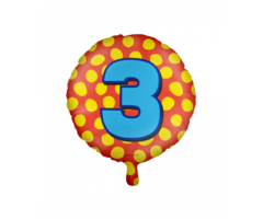 Folieballon Happy Foil 46cm / 3 Jaar