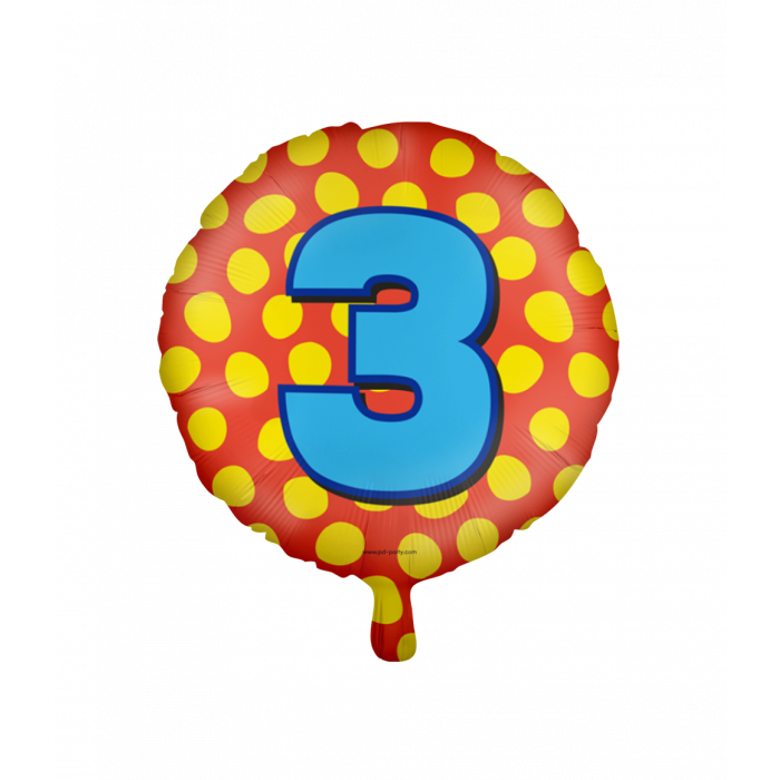 Folieballon Happy Foil 46cm / 3 Jaar