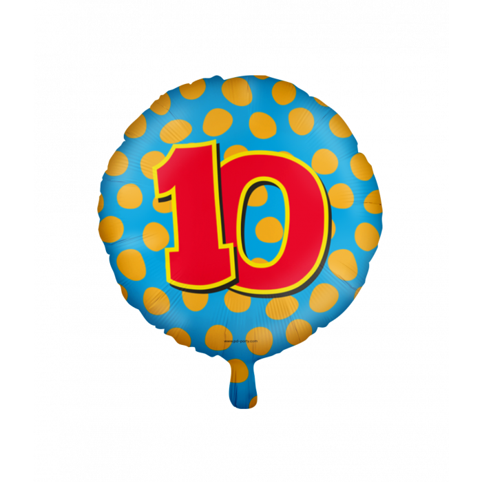Folieballon Happy Foil 46cm /  10 Jaar