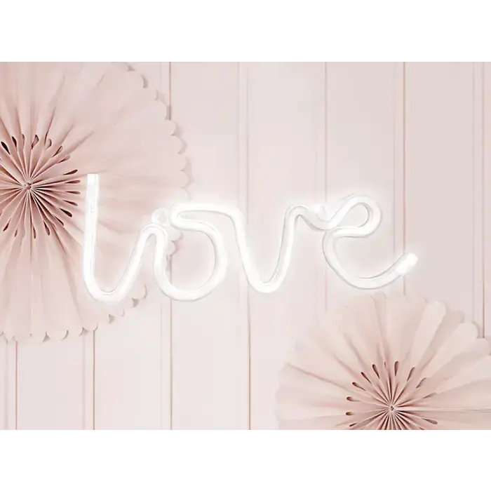 Neon LED - Love, white, 34.5x13cm