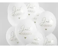 Ballonnen Just Married 30cm / 6 Stuks