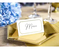 Naamkaartjes Frame Goud 9.5x5.5cm / 10 Stuks