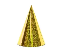 Party Hats Gold / 16cm - 6 Stuks