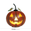 Metalen Pompoen met LED / 16cm