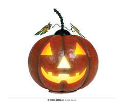 Metalen Pompoen met LED / 16cm