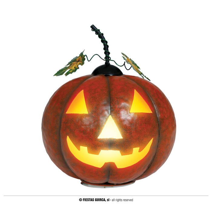 Metalen Pompoen met LED / 16cm