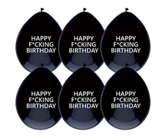 Happy F*cking Birthday Ballonnen / 30cm - 6 Stuks