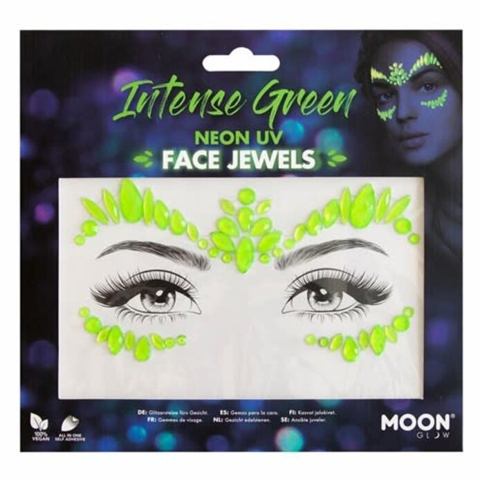 Face Jewels Diamantjes voor Gezicht / Fluo Groen