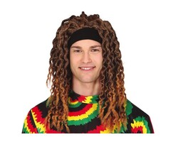 Pruik Rasta met Haarband