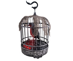 Kraai in Kooi Animatronic  + Led