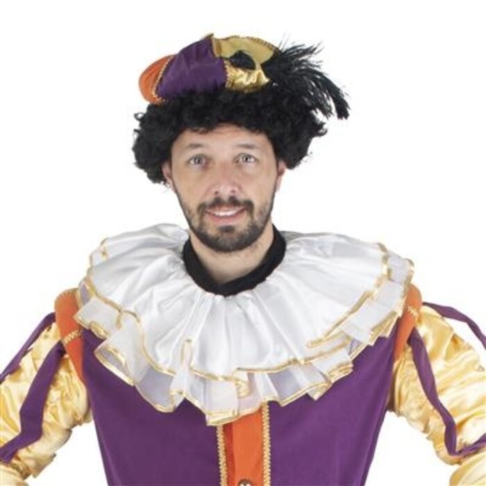 Pietenkraag Wit met gouden rand